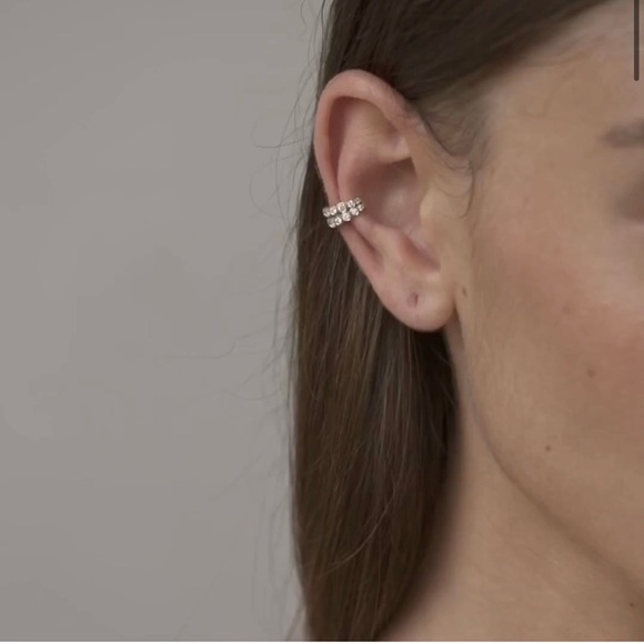 14K IDYL POWER EAR CUFF DIAMOND EARRING - Picture 5 of 9